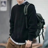 Riolio Oversize Knitwear Thick Korean Popular Clothes Knitted Sweaters for Men Autumnr and Winter Streetwear Aesthetic Top Pullover Man