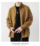 Riolio  New Japanese Popular Men Cardigan Jacket Luxury Trendy Turtleneck Knitted Zip-up Long Sleeve Sweater Coat Premium Knitwear M-3XL