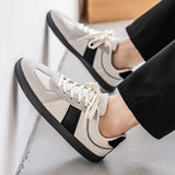 Riolio  Shoes men Trend Casual Sneakers Comfortable Lace Up Flats Tennis Shoe Breathable Walking Jogging Shoe