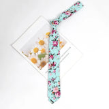 Riolio  New 100% Cotton Floral Ties for Men Women Elegant Flower Printed Necktie Dress Wedding Accessories Party Narrow Paisley Corbatas