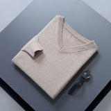 Riolio  Men Cashmere Sweater Autumn Winter Soft Warm Jersey Jumper  Pull Homme Hiver Pullover V-Neck Knitted Sweaters