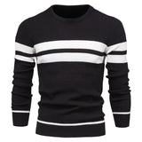 Riolio New Autumn Pullover Men's Sweater O-neck Patchwork Long Sleeve Warm Slim Sweaters Men Casual Fashion Sweater Men Clothing