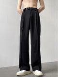 Riolio Casualsuit Pants Men's Autumn Japanese Light Luxury Draped Trousers Loose-fit Straight-leg Versatile Wide-leg Long Pants