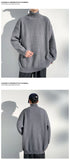 Riolio  Sweater men 2025 New Men Knitwear Solid High Neck Sweater Soft Warm Comfortable Winter Pullover Fashion Casual Warm Sweater