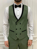 Riolio  Green Casual Shawl Lapel Suit Jacket Man Party Prom Wear Engagement Sets Spring Autumn Full Sleeve Men's Suits Set For Trip