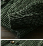 Riolio American High-end Knit Cardigan Men's Stand Collar Sweater Cardigan Korean 2025 New Spring Autumn New Sweater Button Jacket Chic