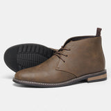 Riolio  Retro Plus Size Desert Boots Men Ankle boots Brand Comfortable Leather Boots For Men