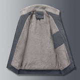 Riolio Men's Classic Winter Jacket Coat Fleece Lined Windproof Outerwear male Casual Sherpa Lined Corduroy Jacket Winter Coat