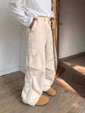 Riolio Wide Cargo Pants Men Baggy Oversize Cargo Trousers Male Oversize  Loose Casual Streetwear Hip Hop Pocket Spring