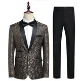 Riolio  Wedding suit men formal dress Fashion trend show host's clothing Evening dress 2piece set High-quality stage performance suit