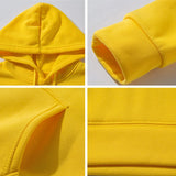 Riolio Men's and Women's Solid Color Pocket Hoodies Sports Fitness Sweatshirts Fashionable Casual Pullovers Multi Color