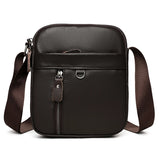 Riolio  New Trendy Men's Premium Genuine Leather Messenger Bag Stylish Minimalist Small Crossbody Bags Daily Commute Shoulder Bag