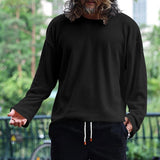 Riolio Spring And Autumn Korean Style Sweater Men's Casual Loose Plus Size men's Clothing Waffle Fabric Crew-neck Long-sleeved Pullover
