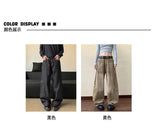 Riolio  Baggy Jeans Men Distressed Wash Cargo Trousers Streetwear Wide Leg Drop Croch Hip Hop Joggers with Big Pockets for Teen Boys