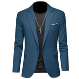 Riolio 2024 Fashion New Men's Casual Business Slim Fit Formal Dress Blazers Jacket Suit Coat