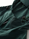 Riolio Waterproof Breathable Elastic Loose Spor Casual Hooded Jaet Coat Men's Autumn Faion Urban Sle Long Sve Regular Fit