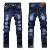 Riolio  Spring and Autumn Fashion Trend Solid Color Retro Sports Straight Leg Jeans Men's Casual Comfortable Elastic High-Quality Jeans