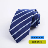Riolio  Polyester 8cm Striped Dots Men's Tie Suitable For Wedding Parties Work Black Blue Navy Colors Necktie