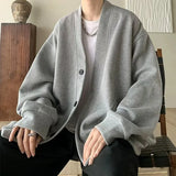 Riolio  Cardigan hoodie men's spring and autumn black loose heavyweight outerwear fashion brand new high-end spring and autumn casu