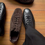 Riolio  Flat Bottomed Leisure Trendy Commuting German Training Shoes for Men New Retro Hiking Barefoot Sports Jogging Shoes