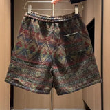Riolio  Ethnic Style Printed Shorts Men's Fashion Trend Loose Versatile Couple Casual Five Points