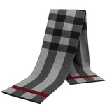 Riolio  Men Scarf For Man Winter Copy Cashmere Shawl Luxury Brand Scarf Soft Keep Warm Outdoor Grey Knit Neckerchief Men Shawl Wrap Gift