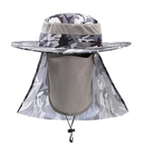 Riolio  Fishing Flap Caps Men Sun Protection Summer Quick-drying Bucket Hat Outdoor Face Wide Brim Women Bucket Hat For Fishing Climbing