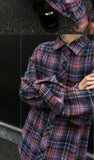 Riolio  Long-sleeved Shirt Men's New Retro Plaid Large Size Lapel Jacket