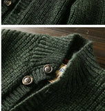 Riolio American High-end Knit Cardigan Men's Stand Collar Sweater Cardigan Korean 2025 New Spring Autumn New Sweater Button Jacket Chic