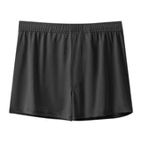 Riolio Large Size Mens Ice Silk Arrow Pants Seamless Solid Color Boxer Shorts Panties Summer Thin Loose Comfortable Sleepwear Underwear