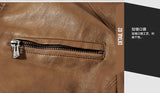 Riolio PU Leather Flight Jacket Black Brown Pilot Coats for Men Bomber Jacket Business 2024 Slim Fit Jacket Men Casaco moto masculino
