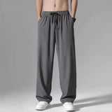 Riolio  Thin Casual Pants Ice Silk Breathable Loose Quick-drying Large Size Youth Straight Sports Pants