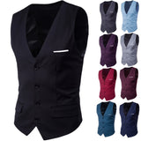 Riolio Men's Slim-fit Korean-style Vest Business Casual Vest for Men