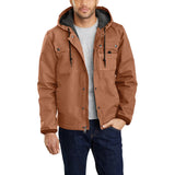 Riolio  Men'S Vintage Denim Jacket American Style Loose-Fit Cotton Coat With Fleece Lining And Thickened Cotton Pad For Autumn/Winter