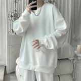 Riolio  Hoodies Jacquard Sweatshirt Mens White Pullover Streetwear Casual Fashion Clothes Mens Oversized Korean Harajuku T Shirt
