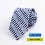 Riolio  Polyester 8cm Striped Dots Men's Tie Suitable For Wedding Parties Work Black Blue Navy Colors Necktie