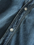 Riolio Casual V-Ne Denim Jaet Men's Spring Autumn New Sle Waed out Distred Coat Stand Fit Long Sve Oute...