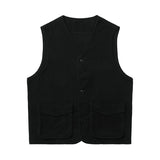 Riolio Spring  Cotton high street American style classic denim vest for men Sleeveless casual waistcoat men's casual vest