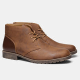 Riolio  Retro American Style Men Desert Boots Ankle Boots Vintage Casual Leather Boots for Men