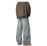 Riolio  JEANS MEN 2025 New Jeans Patchwork Baggy Loose Streetwear Trousers Hip Hop Floor Length Pants Trendy Youth Fashion Casual Denim