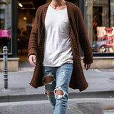 Riolio Popular Super Soft Solid Color Autumn Winter Relaxed Fit Thicken Sweater Cardigan Men Sweater Cardigan Cold Proof