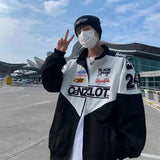 Riolio Retro Racing Jacket Men's High-end Motorcycle Jacket Spring Autumn Ins Fashion Brand Fashion Trend Embroidered Baseball Uniform