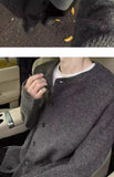 Riolio New American Style Men Cardigan Luxury Knitted Button-down Solid Color Long Sleeve Sweater Jacket Casual High Quality Knitwear