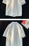 Riolio Niche Design Zipper Shirt Men's Short-sleeved Summer 2025 New Waffle High-end Casual Shirt Hip Hop Unisex Zipper Blouse