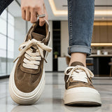 Riolio  Spring New Men's Leather German Trainers | Platform Non-Slip Wear-Resistant Casual Athletic Skate Shoes