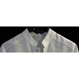 Riolio  Men Stand Collar White Solid Shirt Simple Niche Loose Thin Casual Handsome Trendy Spring Long Sleeve Top