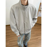 Riolio  American Jacket Men's Autumn Workwear Short Stand Collar Jacket Outdoor Waterproof Coats