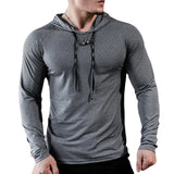 Riolio Mens Fitness Tracksuit Running Sport Hoodie Gym Joggers Hooded Workout Athletic Clothing Muscle Training Sweatshirt Tops