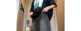 Riolio Beggar jeans men Vintage Streetwear Ripped Hole Jeans Men Women Harajuku Aesthetic Wide Leg Denim Trousers Unisex Straight Pants