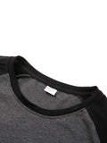 Riolio New Casual Fashion Long Sleeves T Shirt Men Spring Autumn Patchwork Gym Clothing Fitness T-shirt Sports Raglan Sleeves Tshirt